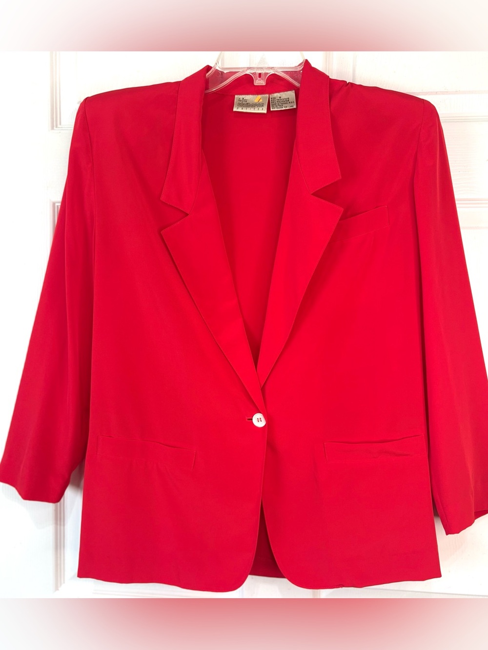 Vintage Liz Claiborne boxy red lightweight blazer Size 8